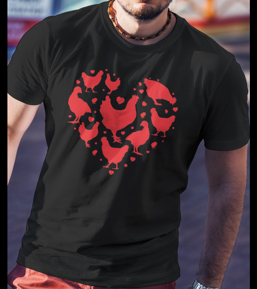 Chicken Heart Valentines Day T-Shirt