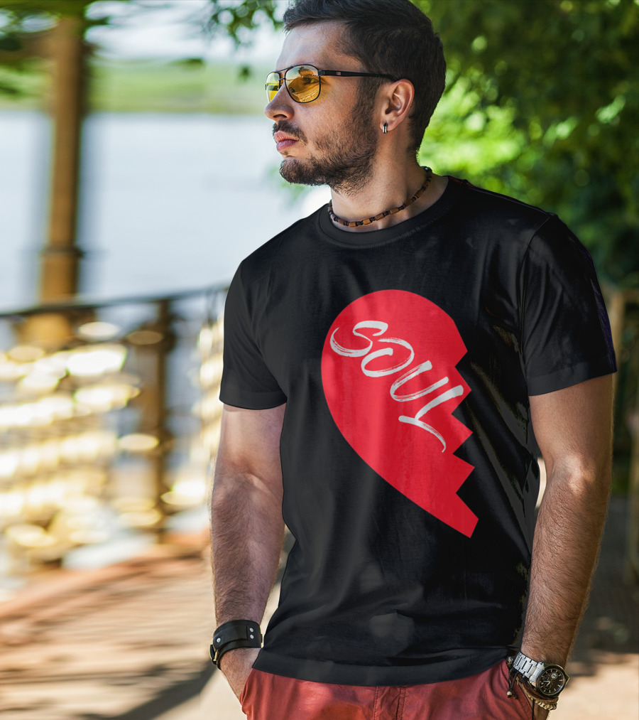 Couple Half Heart Soulmate Valentines Soul T-Shirt