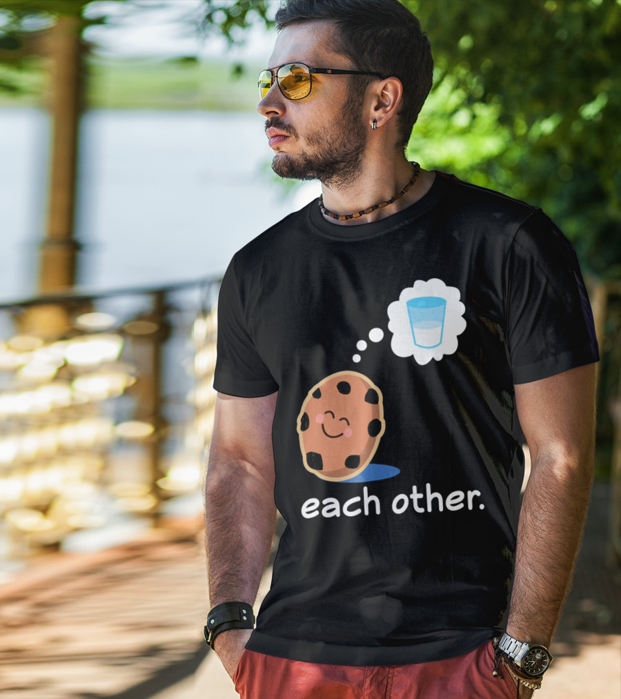 Couples Matching Cookie And Milk Each Other Valenti T-Shirt