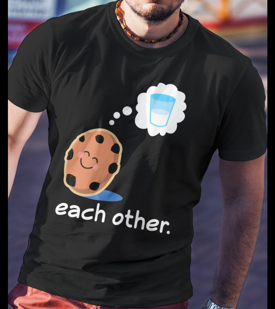Couples Matching Cookie And Milk Each Other Valenti T-Shirt