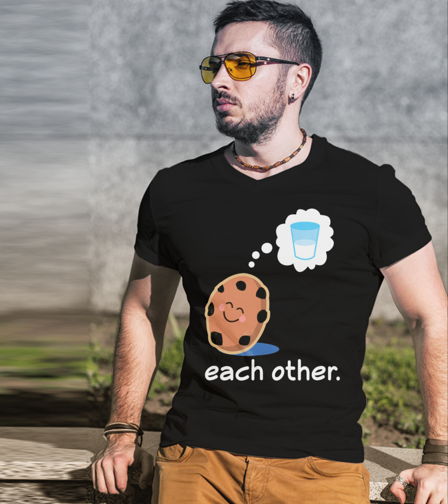 Couples Matching Cookie And Milk Each Other Valenti T-Shirt