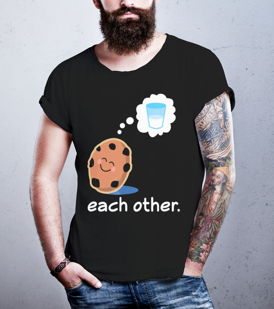 Couples Matching Cookie And Milk Each Other Valenti T-Shirt