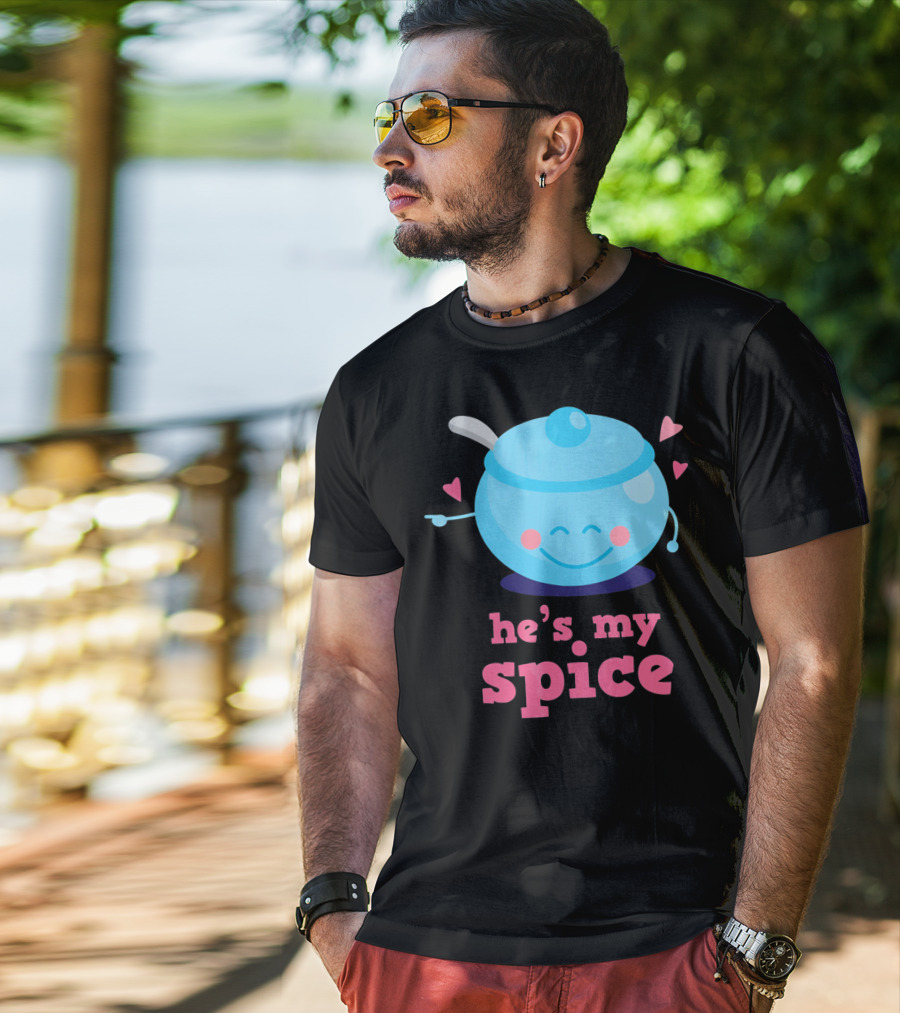 Cute He's My Spice Matching Couples Funny Valentine's Day Love T-Shirt