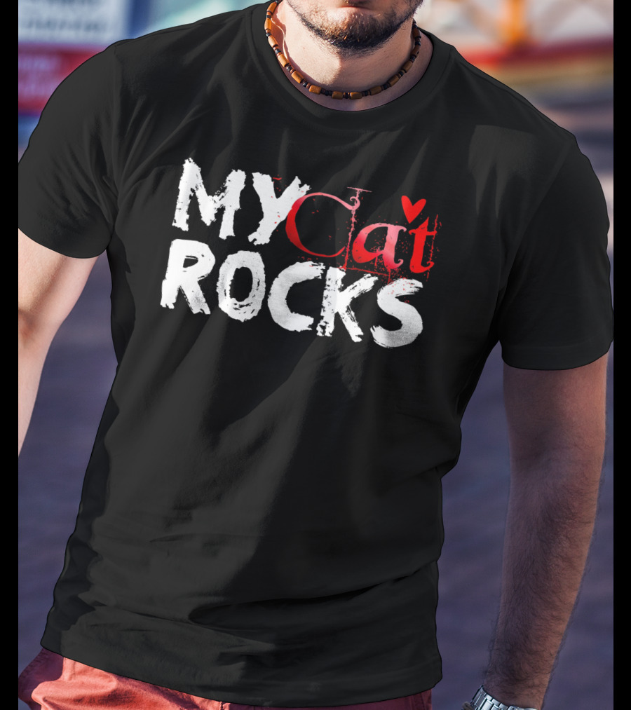 My Cat Rocks Valentine Love T-Shirt