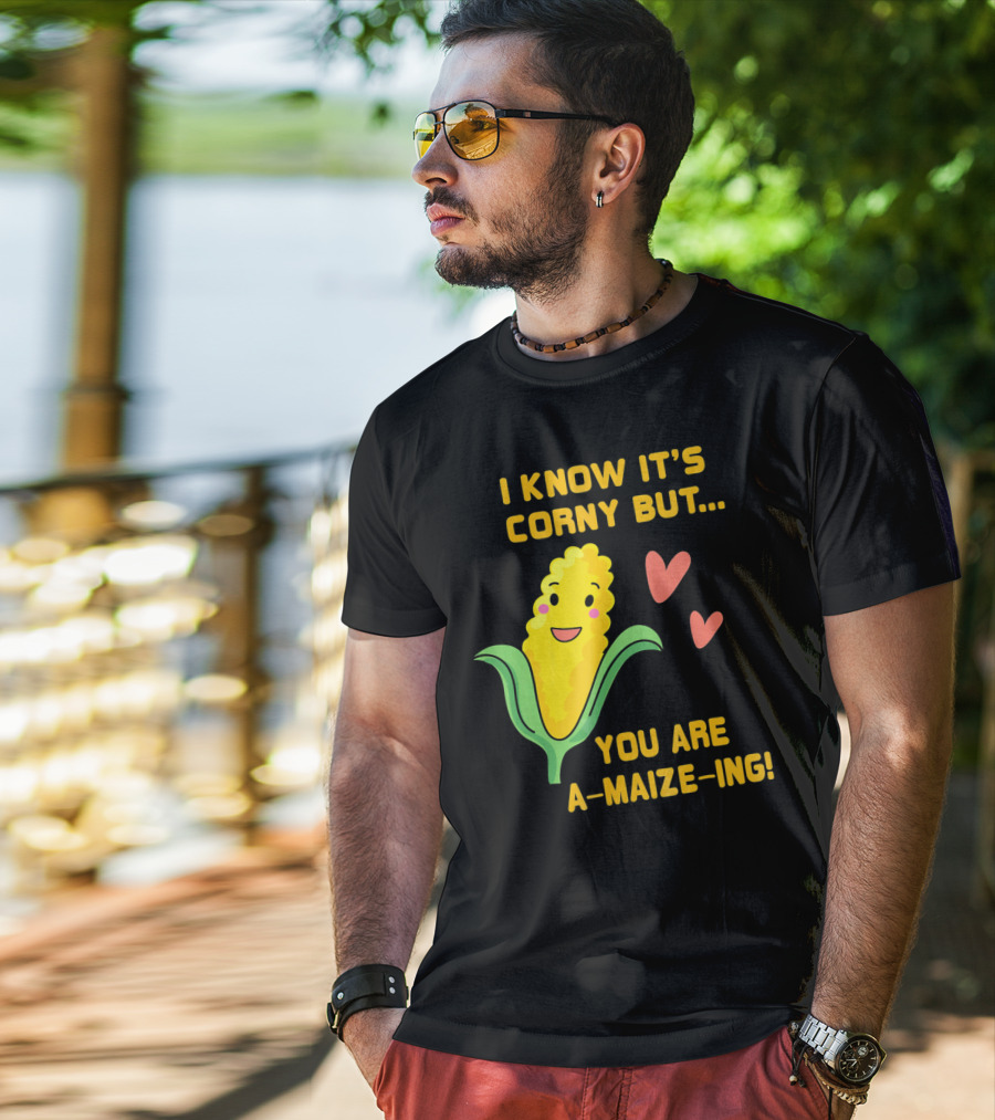 Corny Valentine's Day Funny You Are A-Maize-Ing Hearts T-Shirt