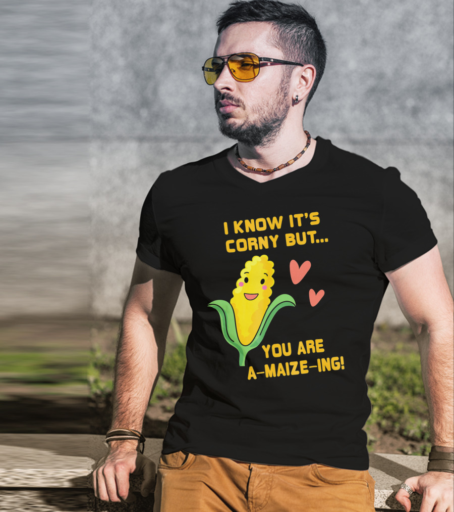 Corny Valentine's Day Funny You Are A-Maize-Ing Hearts T-Shirt