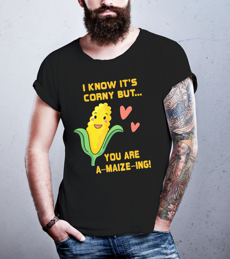 Corny Valentine's Day Funny You Are A-Maize-Ing Hearts T-Shirt
