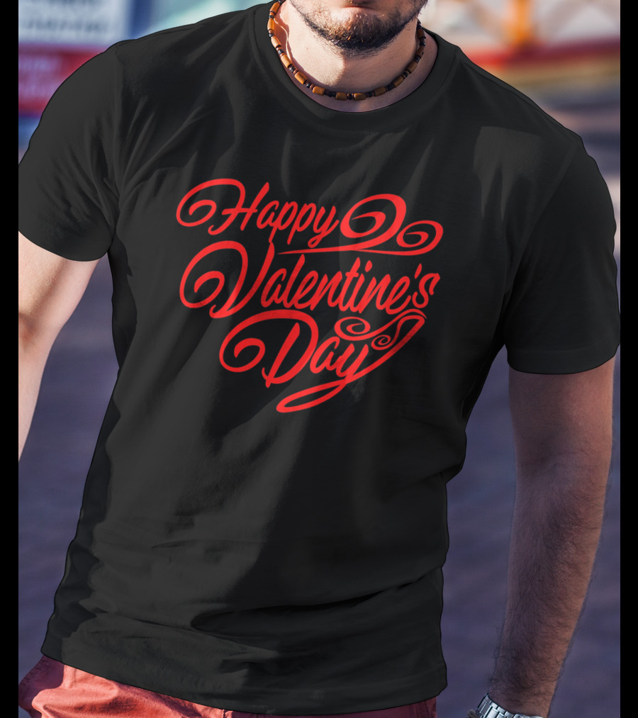 Happy Valentine's Day Cute Stylish Heart T-Shirt