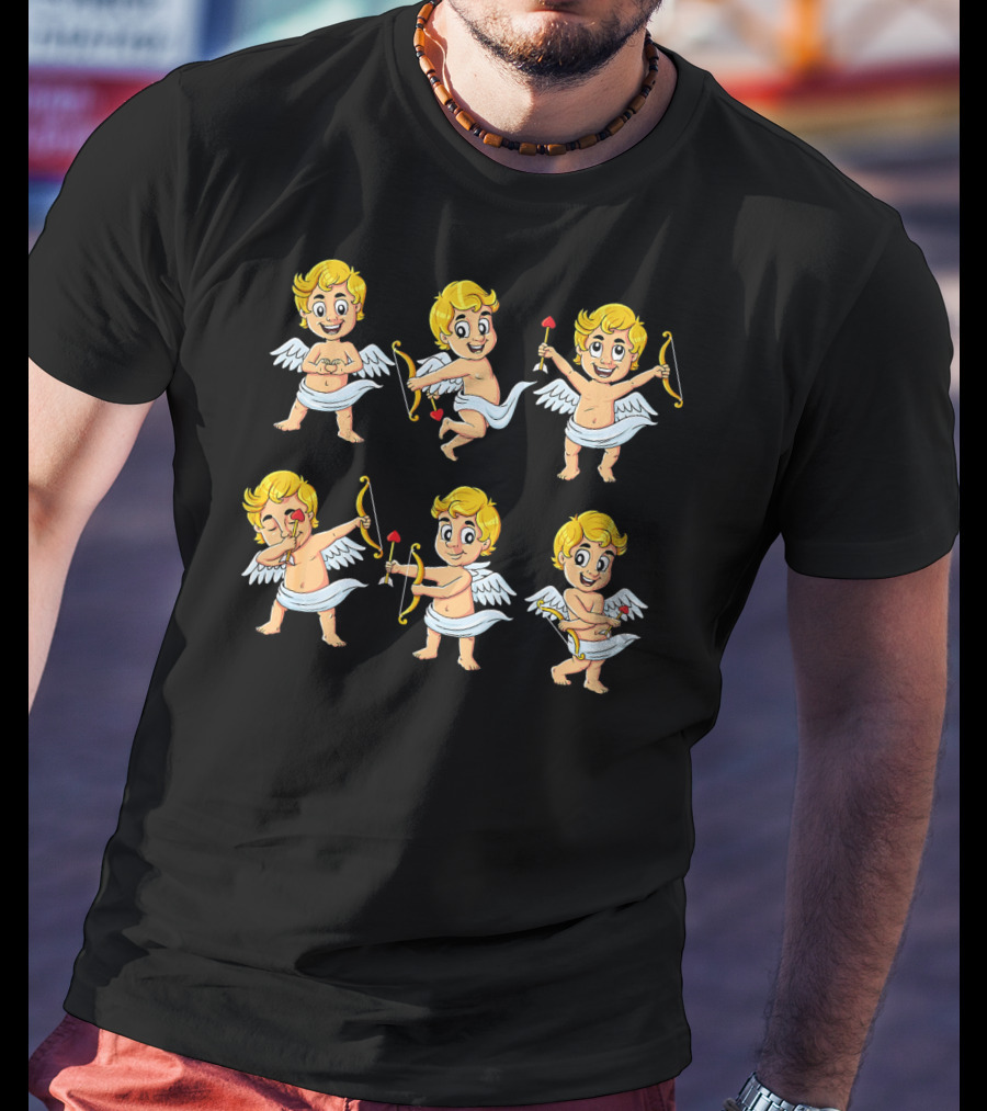 Dancing Cupids Valentine Dance Challenge With Arrows And Bows T-Shirt