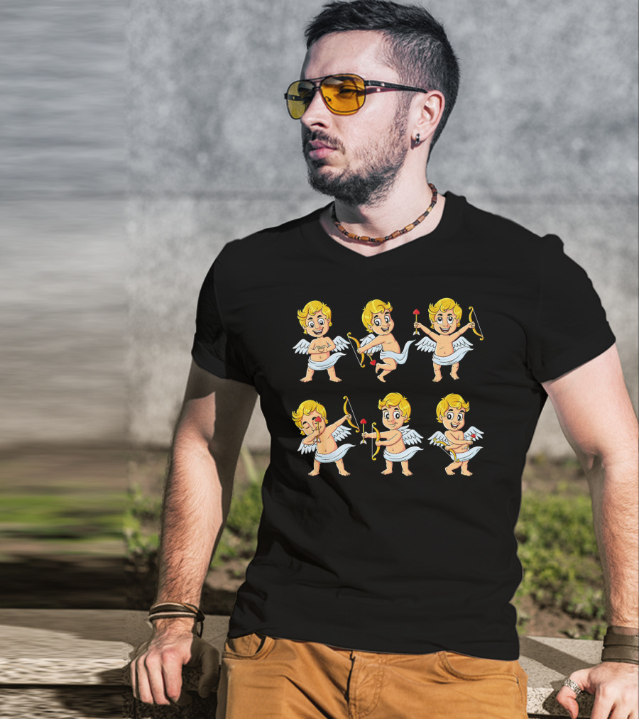 Dancing Cupids Valentine Dance Challenge With Arrows And Bows T-Shirt