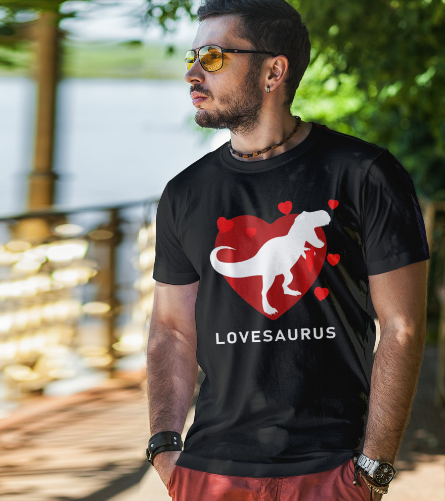 Dinosaur TRex Lovesaurus Kids T-Shirt