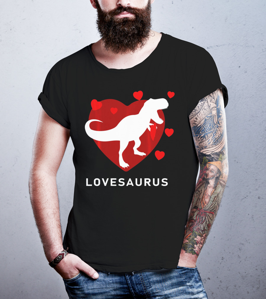 Dinosaur TRex Lovesaurus Kids T-Shirt