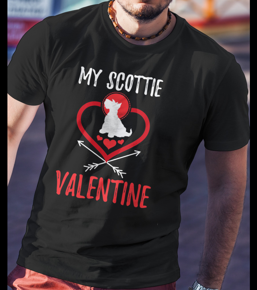 My Scottie Valentine Heart Arrows T-Shirt