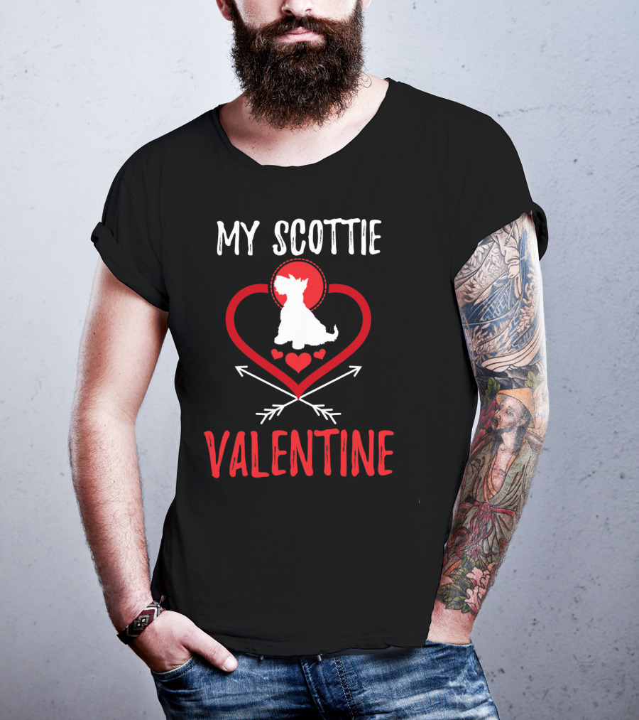 My Scottie Valentine Heart Arrows T-Shirt