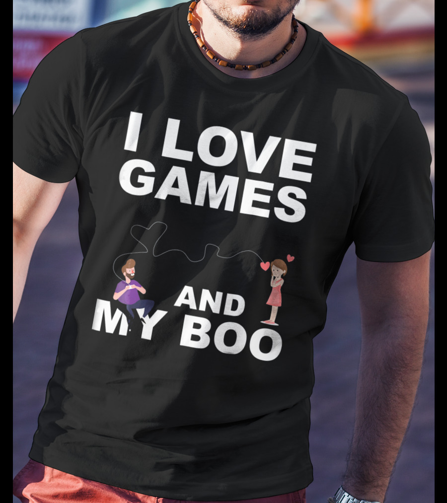 Valentines Day I Love Games And My Boo Funny T-Shirt