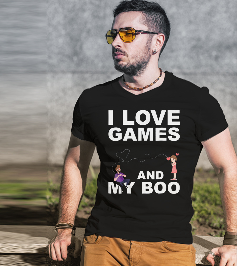 Valentines Day I Love Games And My Boo Funny T-Shirt