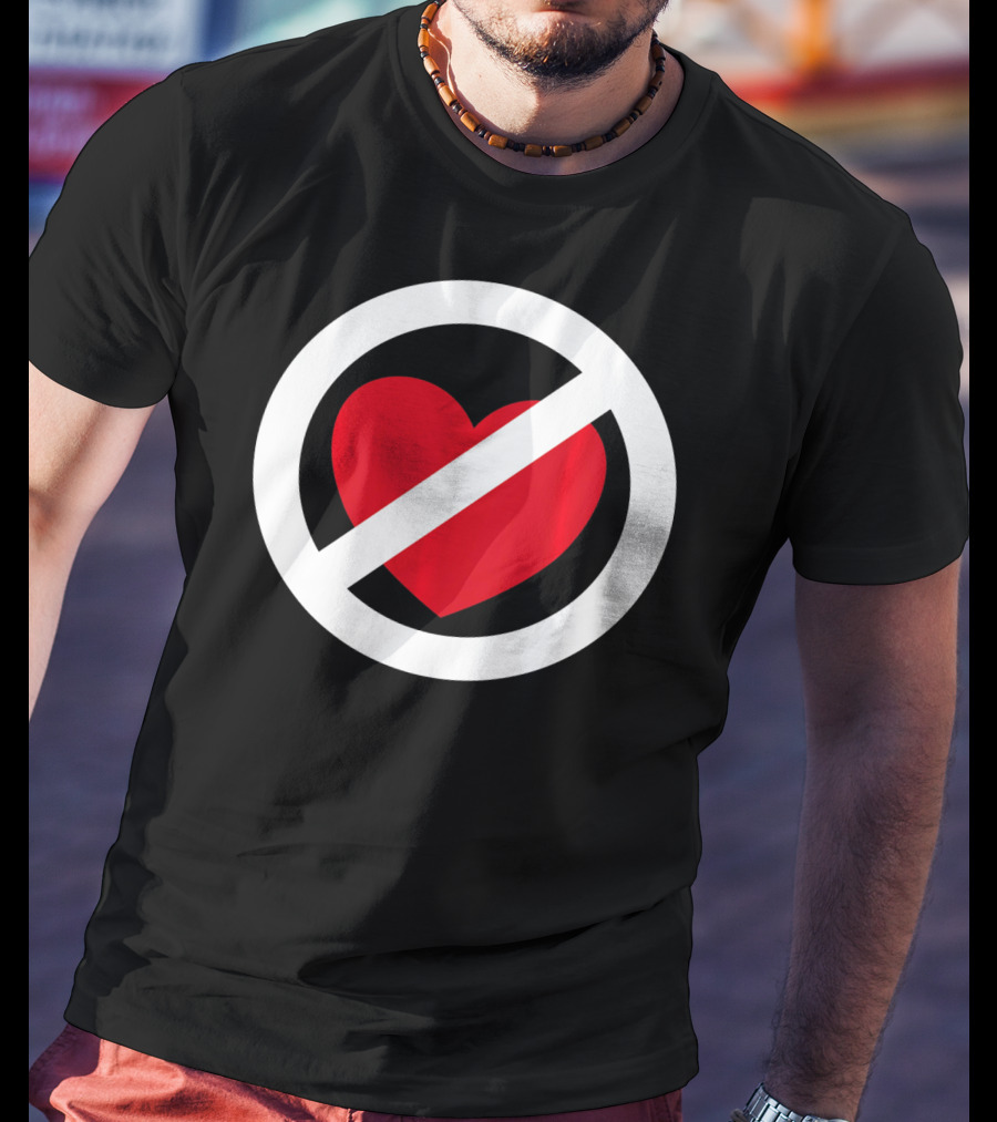 No Heart Symbol Anti Valentine Humor T-Shirt