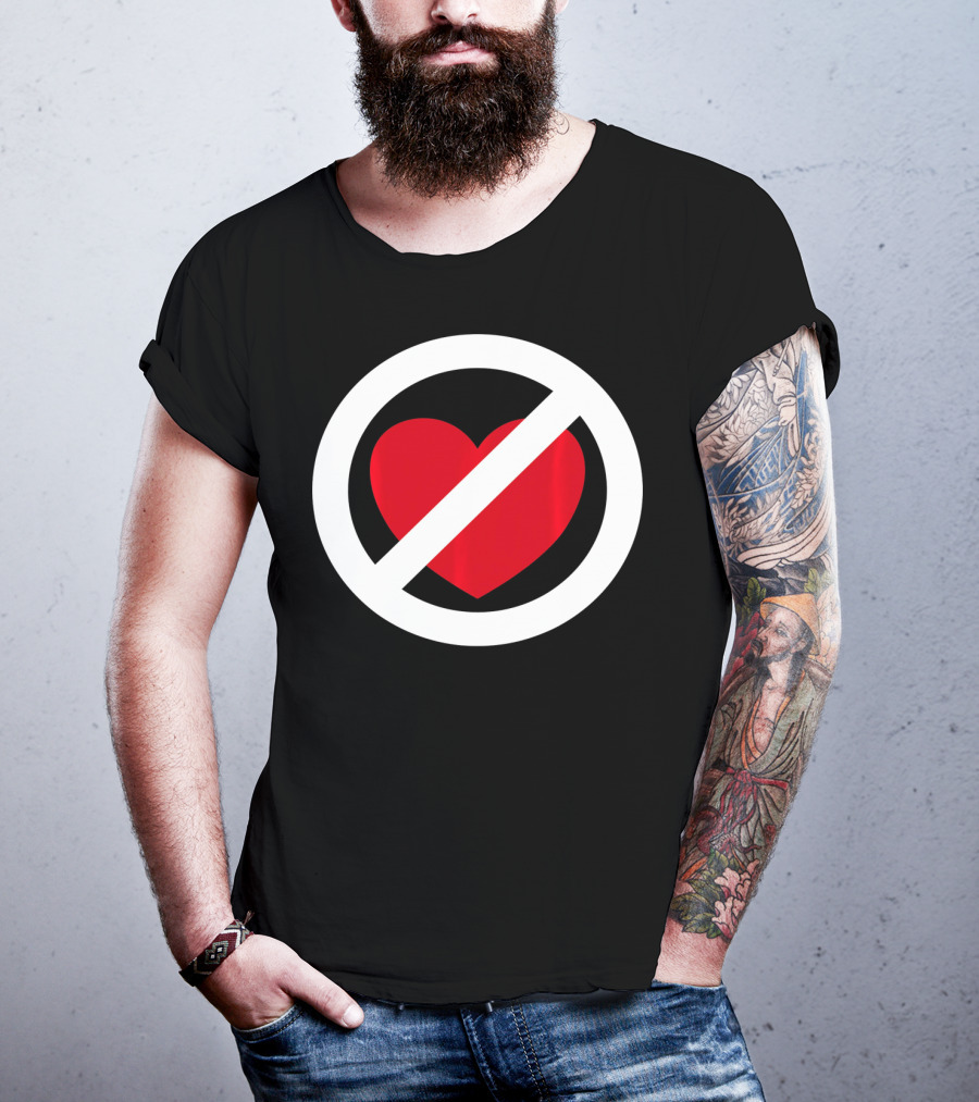 No Heart Symbol Anti Valentine Humor T-Shirt
