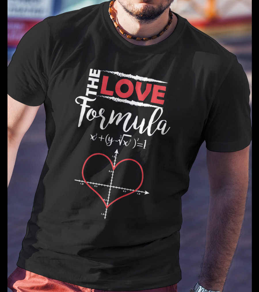 THE LOVE FORMULA Math Equation Heart Graph T-Shirt