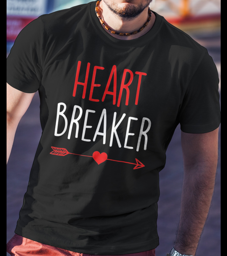 Heart Breaker Arrow Heart Valentine's Day T-Shirt