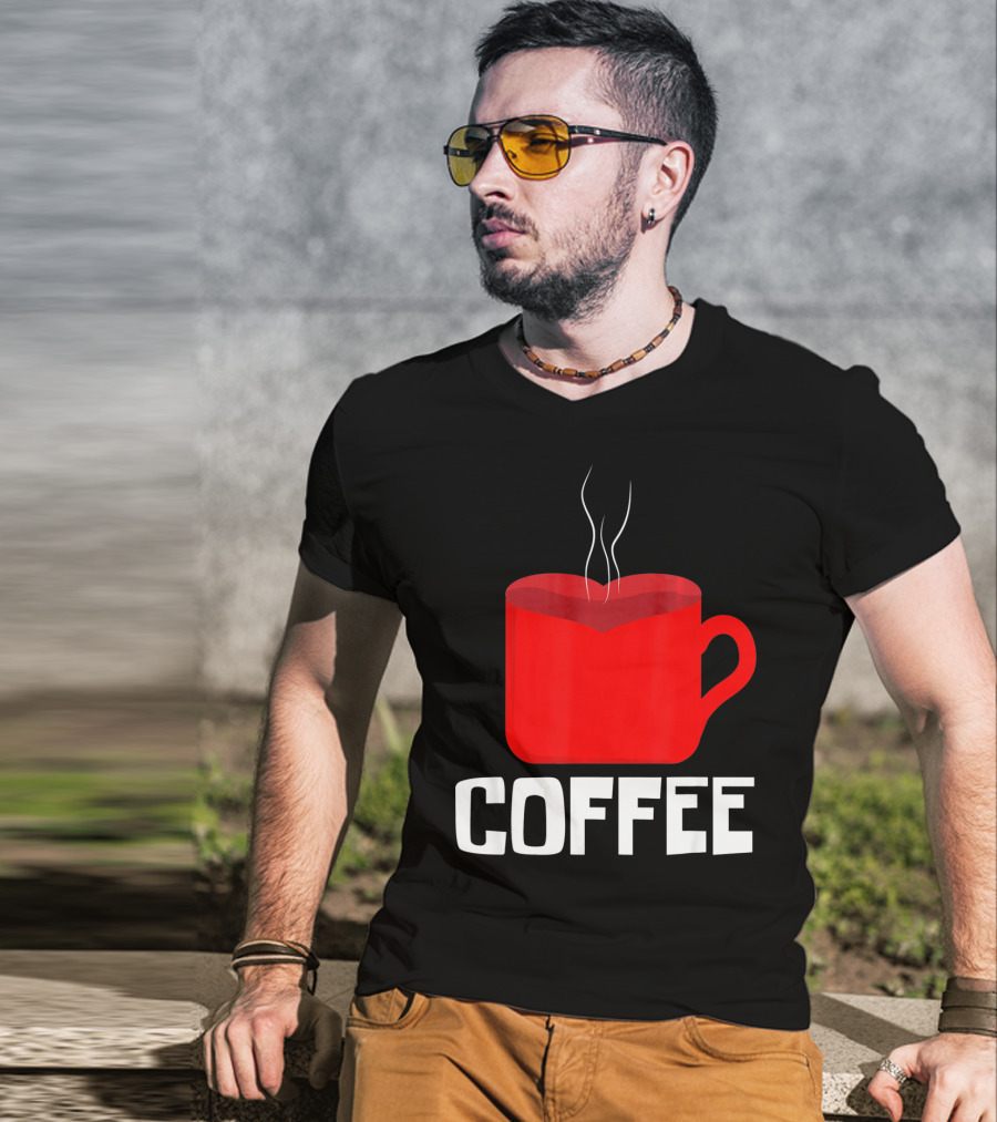 Funny Valentines Coffee Heart Mug Valentine's Day T-Shirt