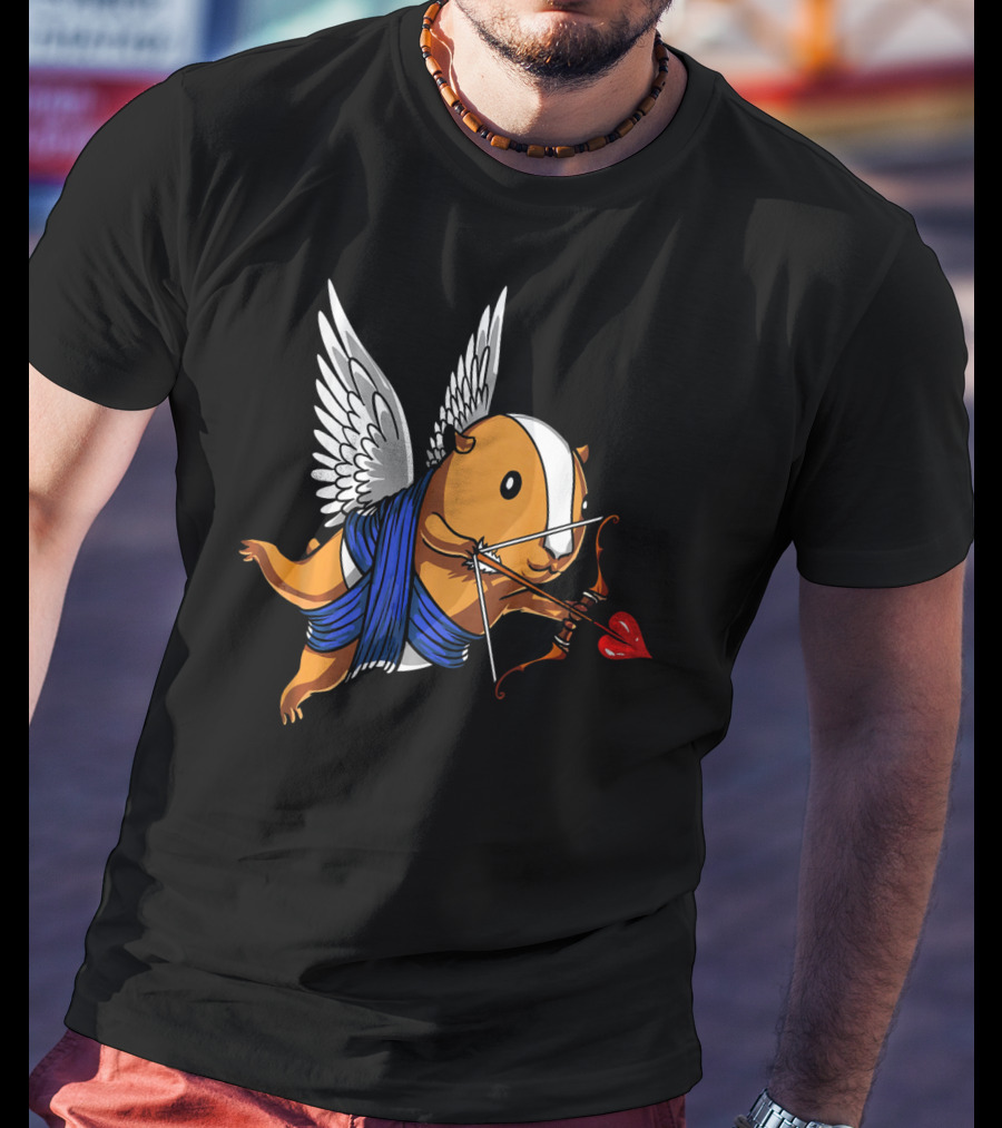 Guinea Pig Cupid Valentines Day Cute Women T-Shirt