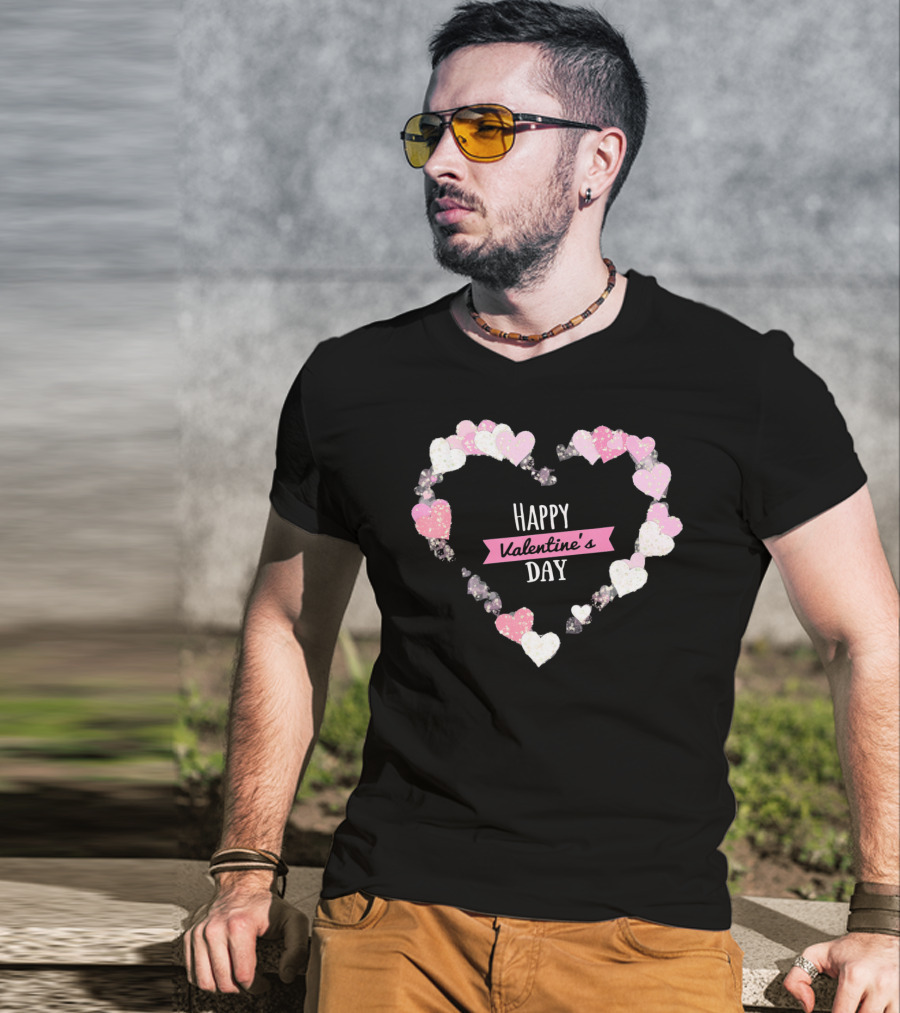 Happy Valentine's Day Heart With Cute Lover T-Shirt
