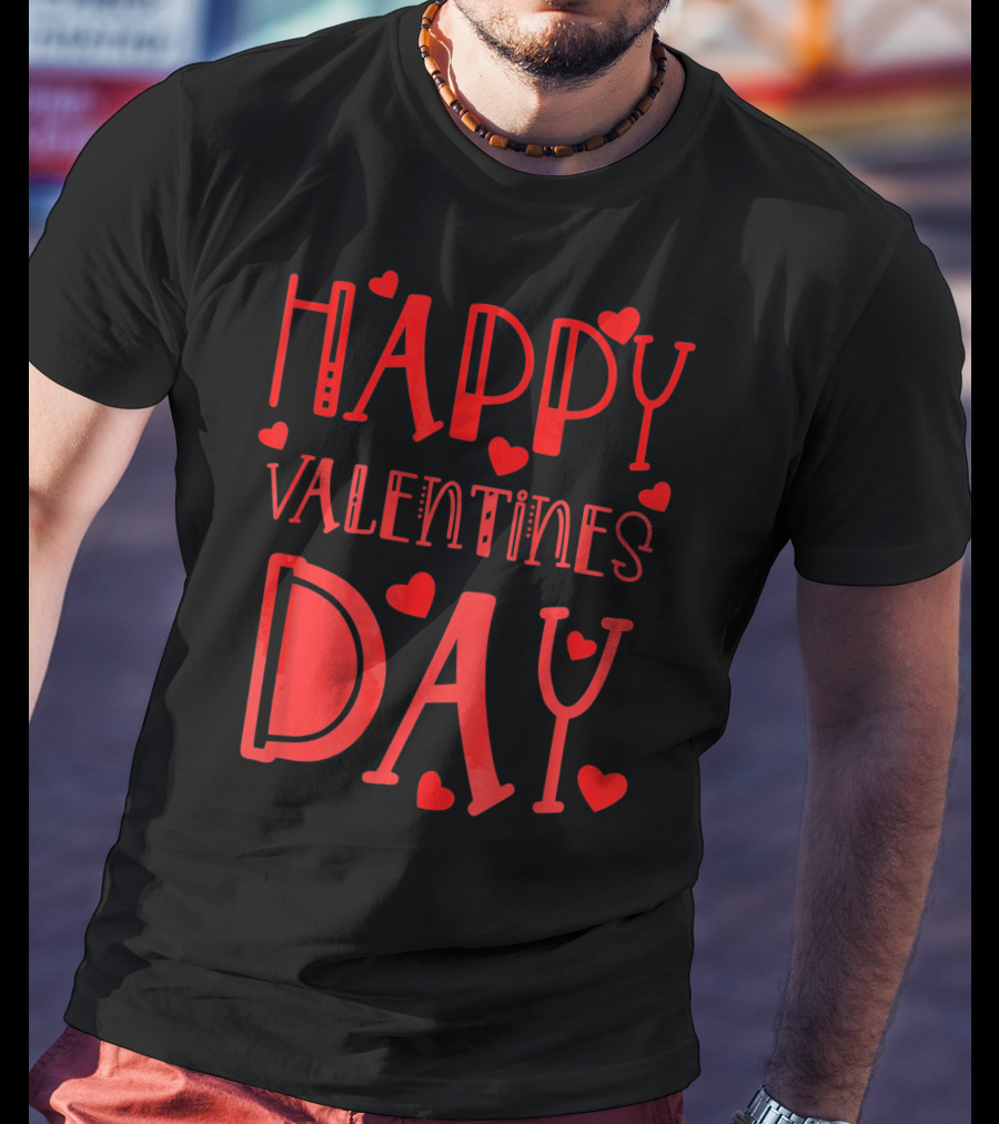 Happy Valentines Day Kids School Hearts T-Shirt