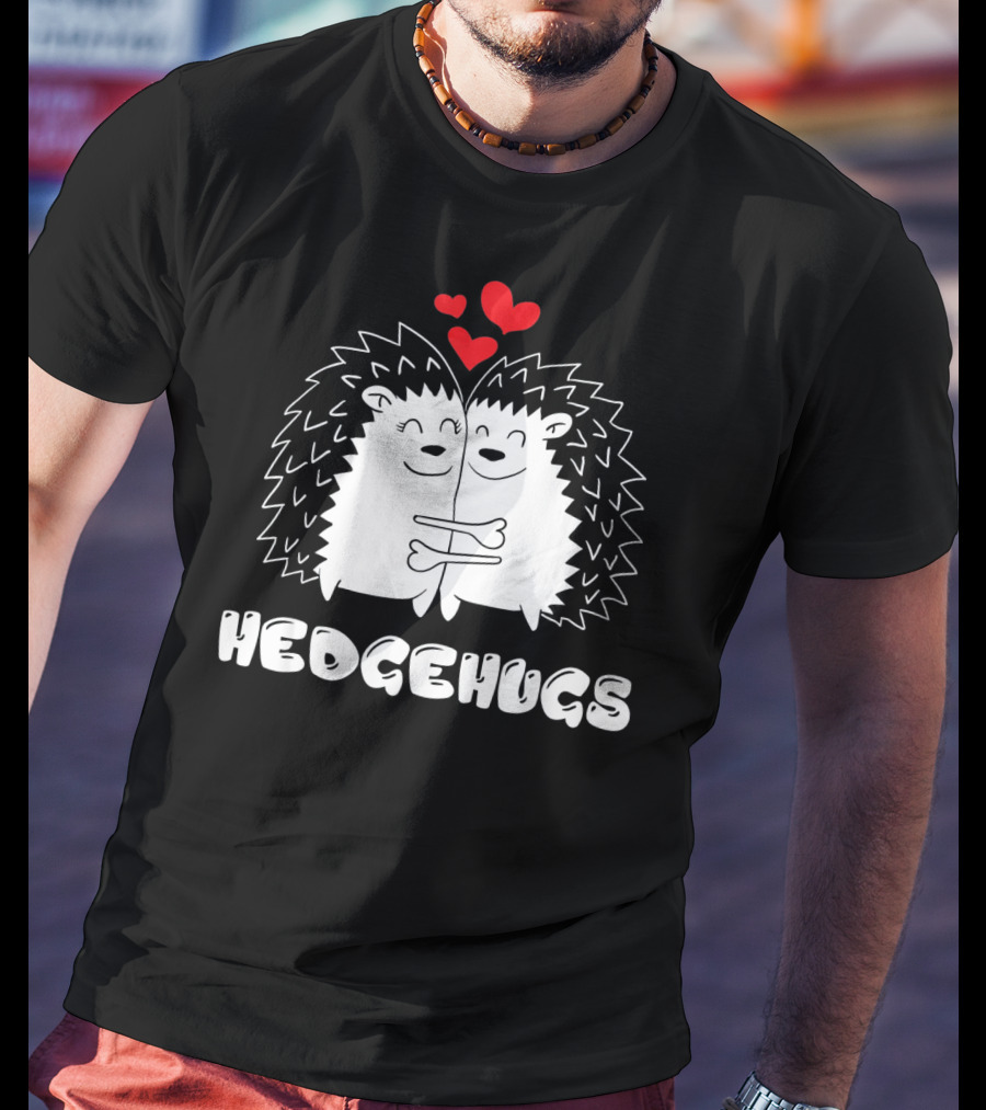Hedgehugs Hedgehog Hugs Valentine Hearts T-Shirt