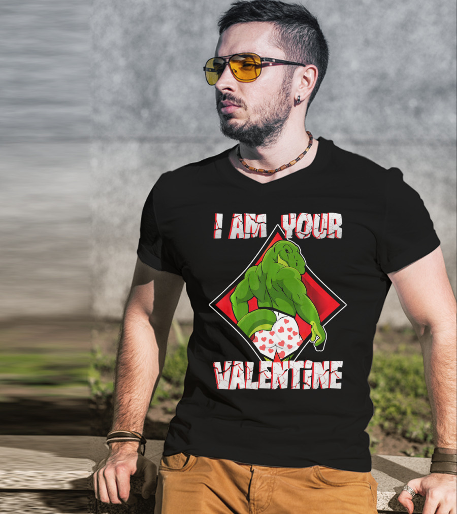 I Am Your Valentine Dinosaur With Heart Boxers T-Shirt