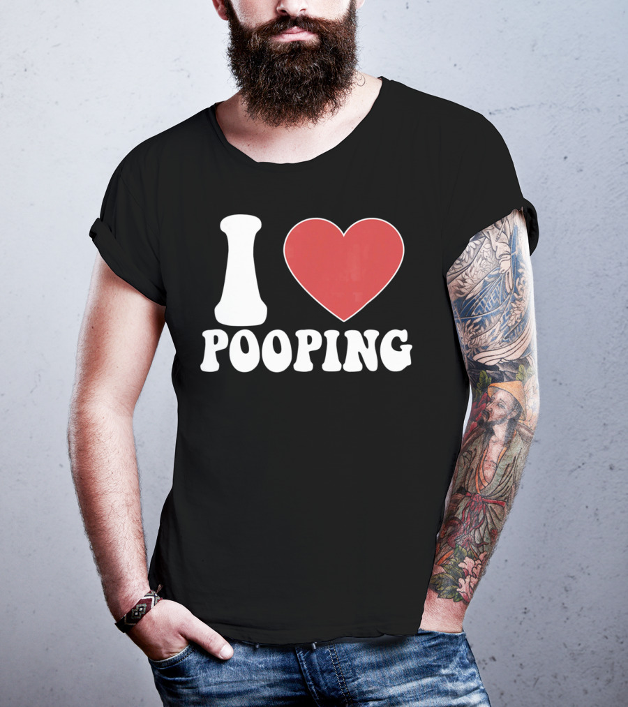 I HEART POOPING Funny Valentines T-Shirt