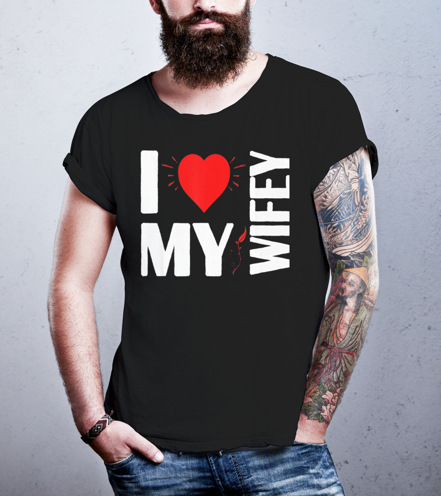 I Love My Wifey Heart Valentine's Day T-Shirt