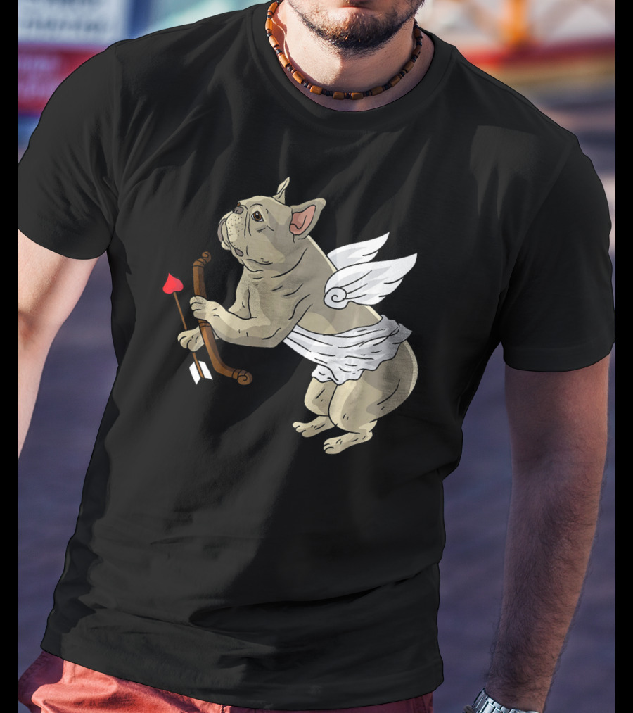 I Love Pugs Cupid Dog Lovers Valentine T-Shirt