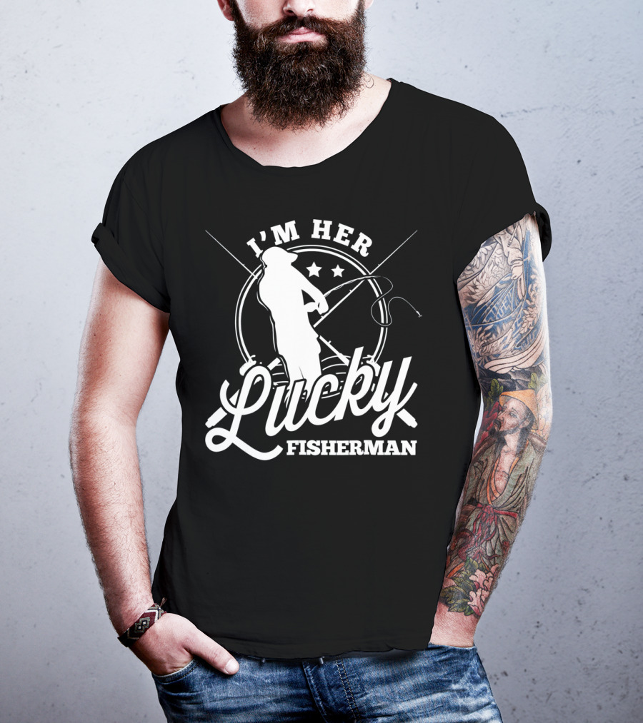 I'm Her Lucky Fisherman Valentine Husband T-Shirt