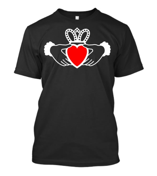 Irish Claddagh Ring Red Heart Symbol Va T-Shirt