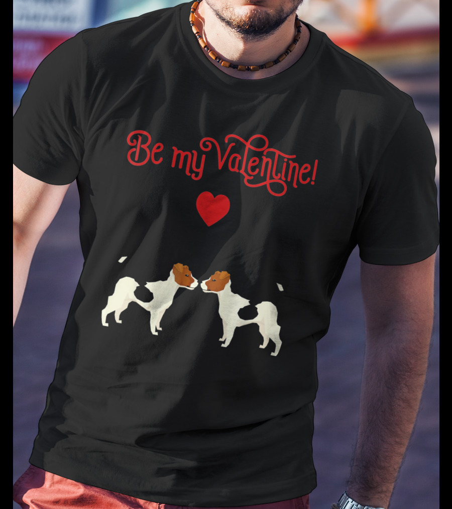 Be My Valentine Jack Russell Terrier Heart T-Shirt