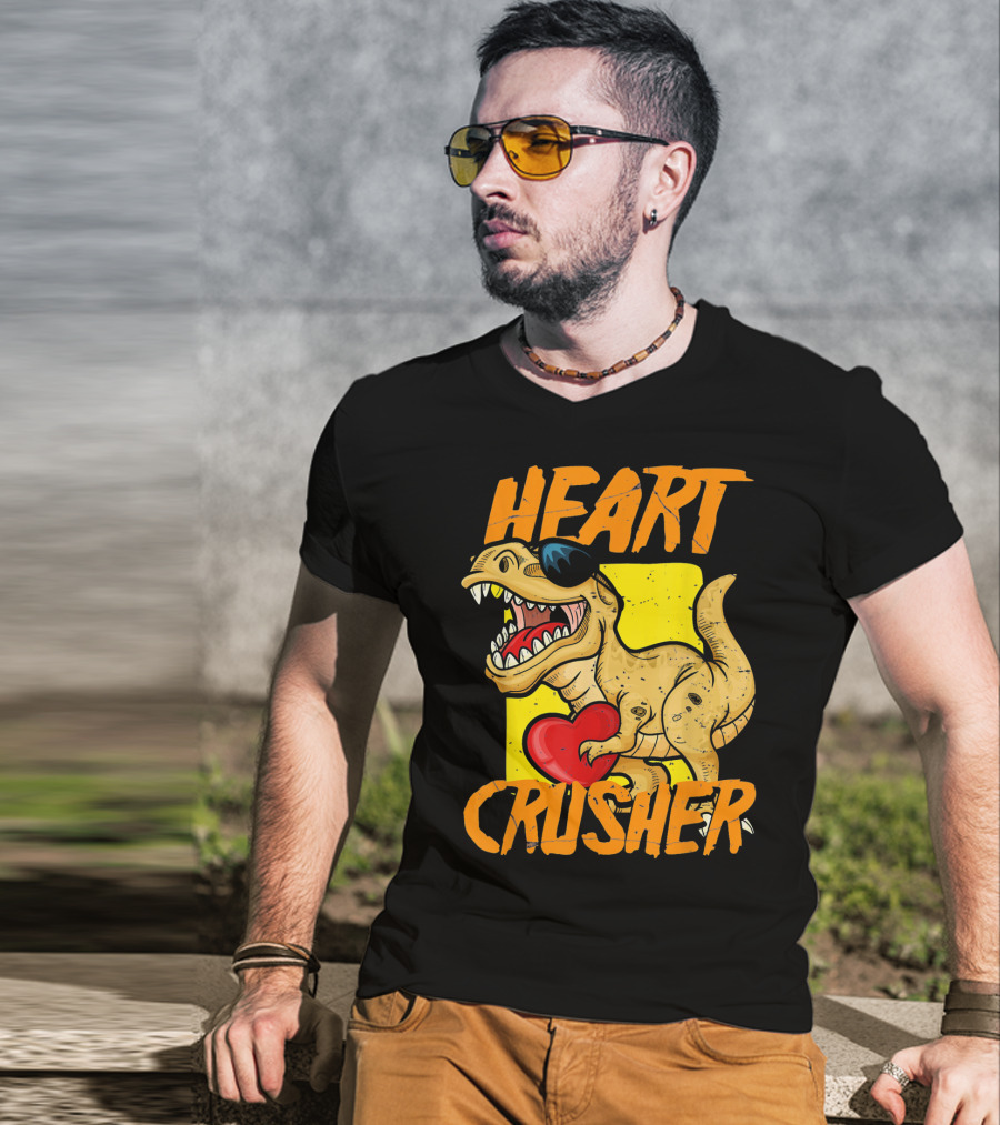 HEART CRUSHER Kids Dinosaur T-Shirt
