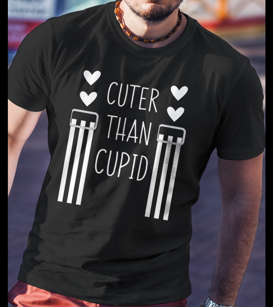 Cuter Than Cupid Kids Heart Suspenders Valentines Day T-Shirt