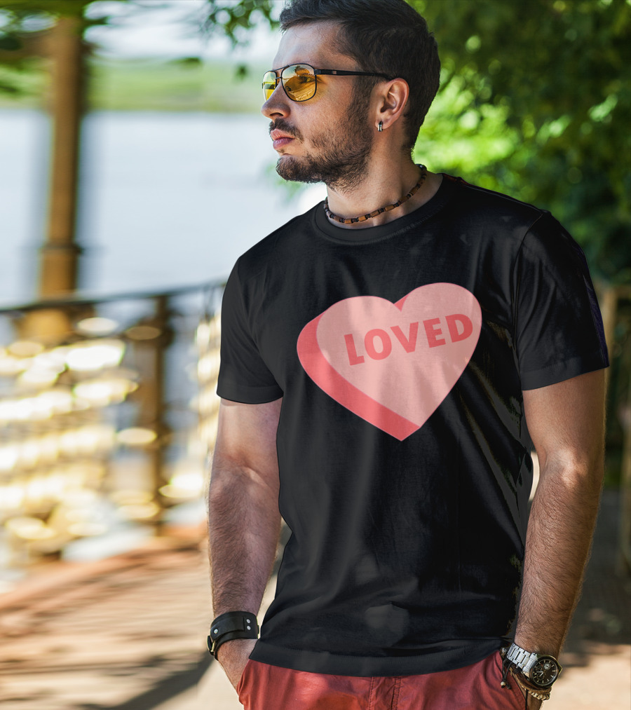 Kids Valentines Day Candy Heart Loved T-Shirt