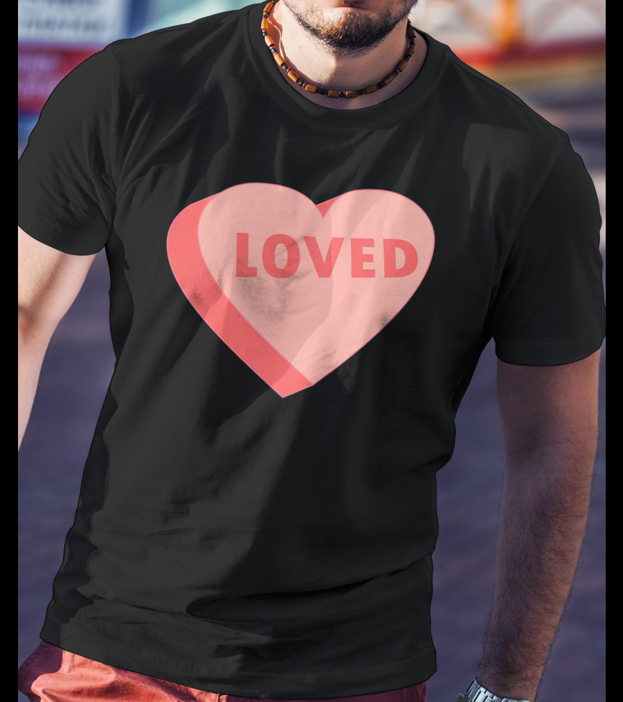 Kids Valentines Day Candy Heart Loved T-Shirt
