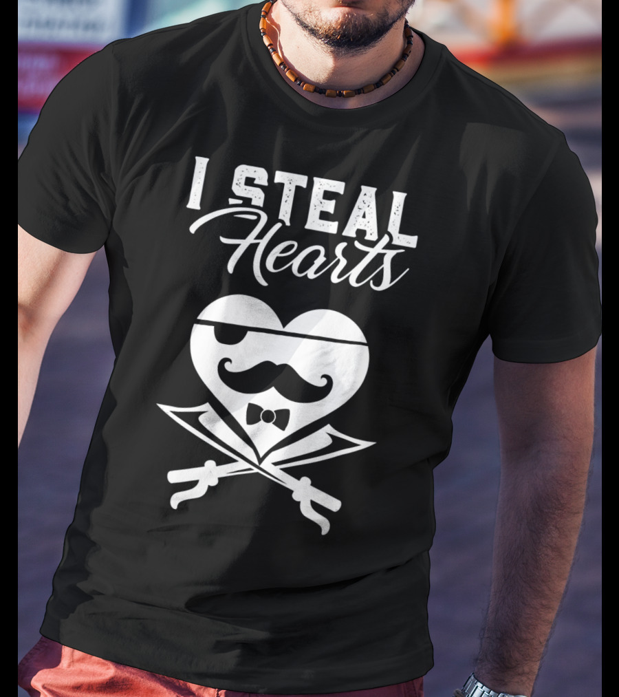 I Steal Hearts Kids Valentines Day Great T-Shirt