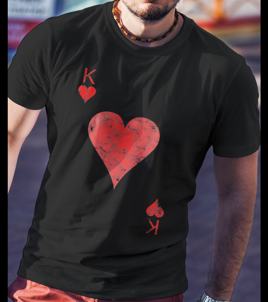 King Of Hearts Love Playing Card T-Shirt