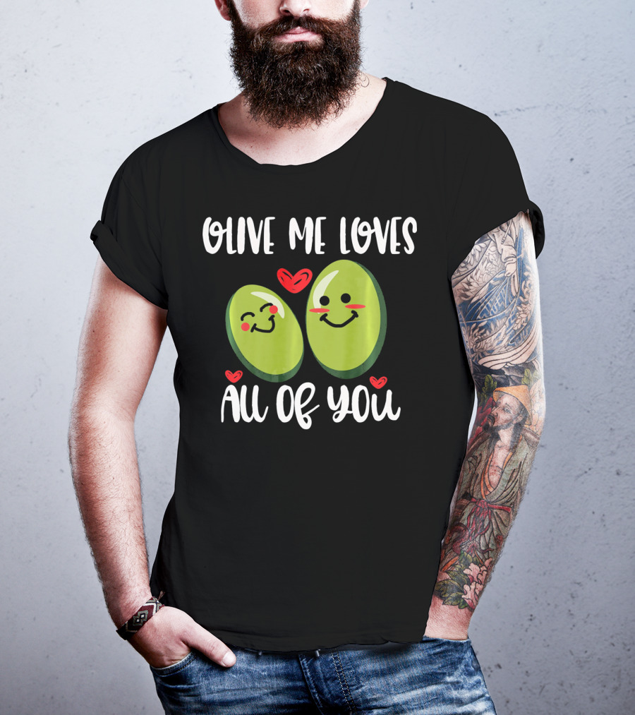 Olive Me Loves All Of You Valentine Hearts T-Shirt