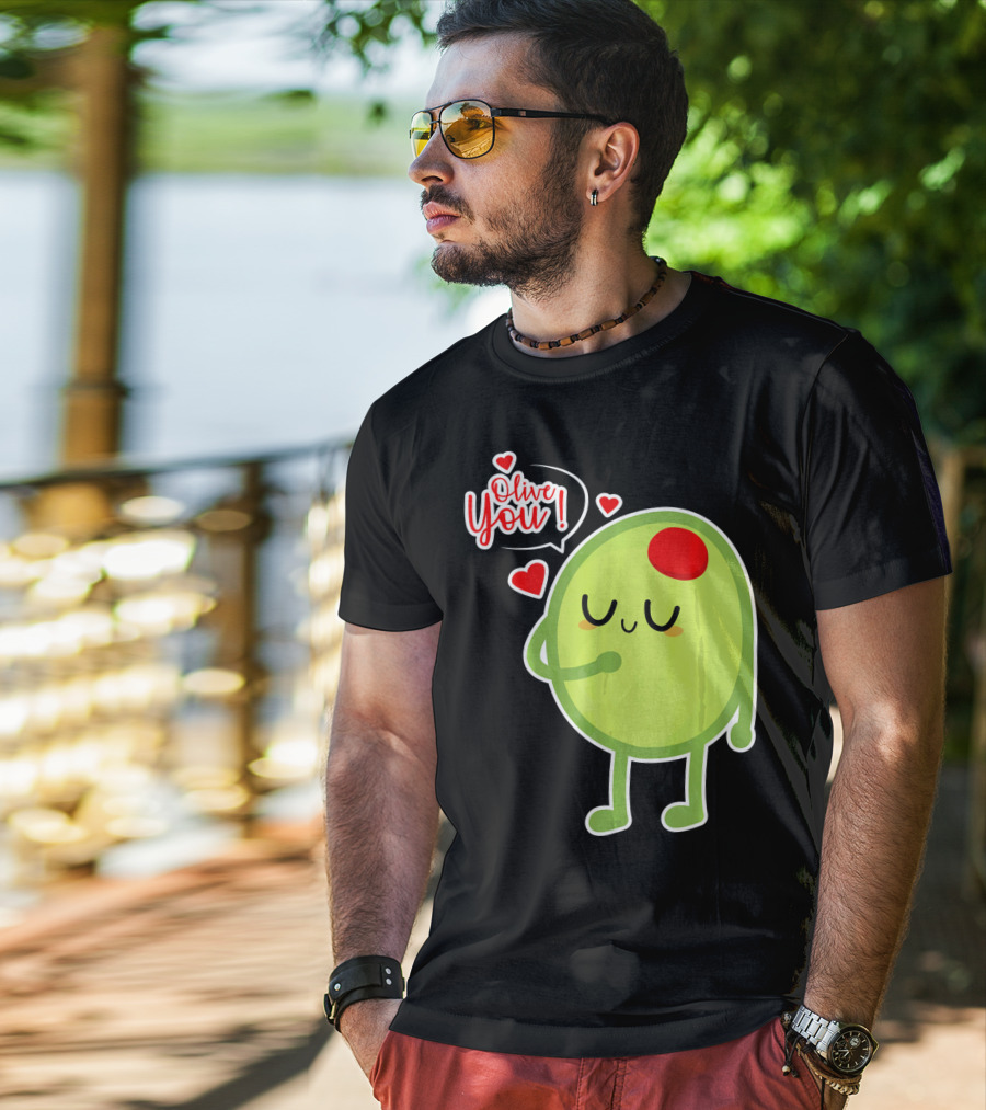 Olive You Cute Valentines Day Love T-Shirt