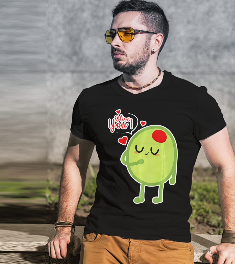 Olive You Cute Valentines Day Love T-Shirt