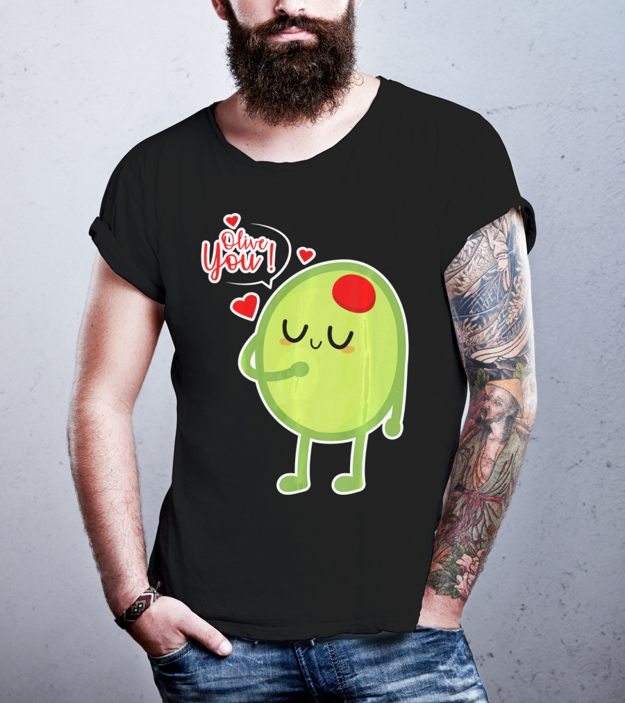 Olive You Cute Valentines Day Love T-Shirt