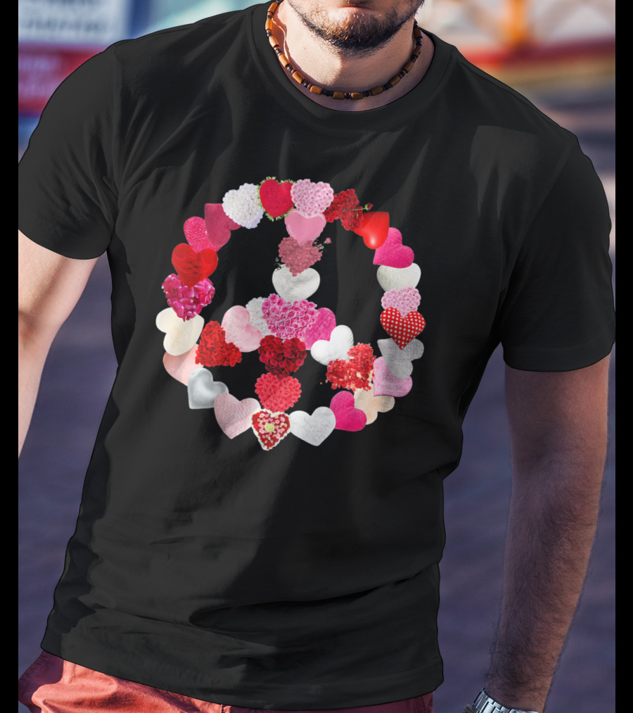 Valentine Heart Peace Sign T-Shirt