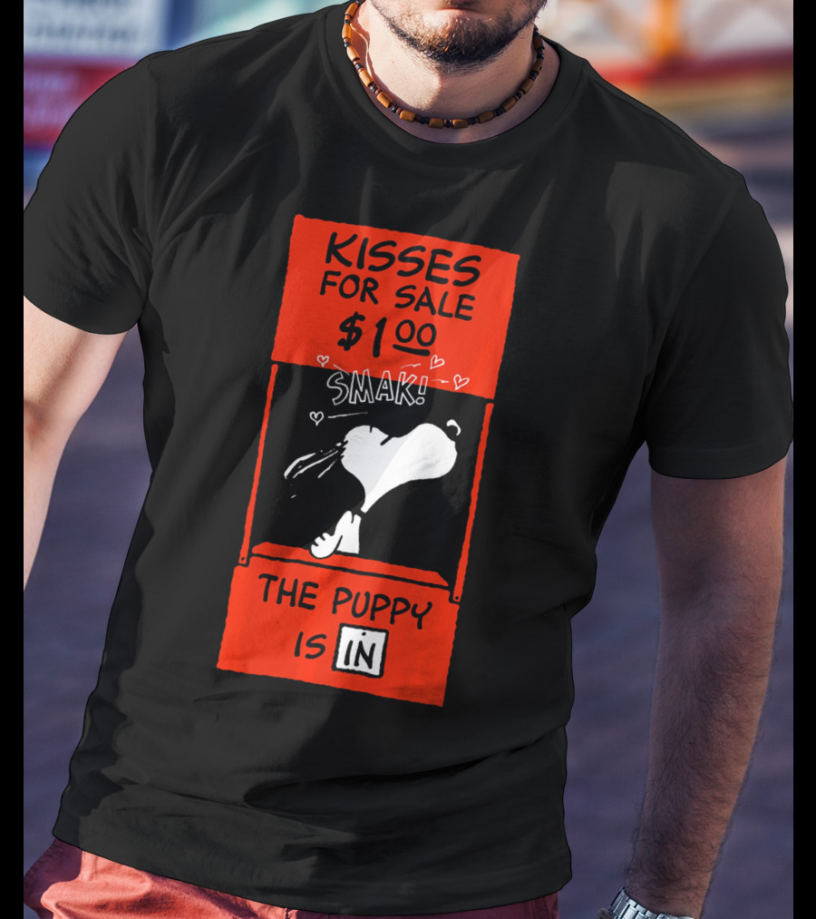 Peanuts Snoopy Kisses For Sale $1.00 Valentine Puppy Is In T-Shirt