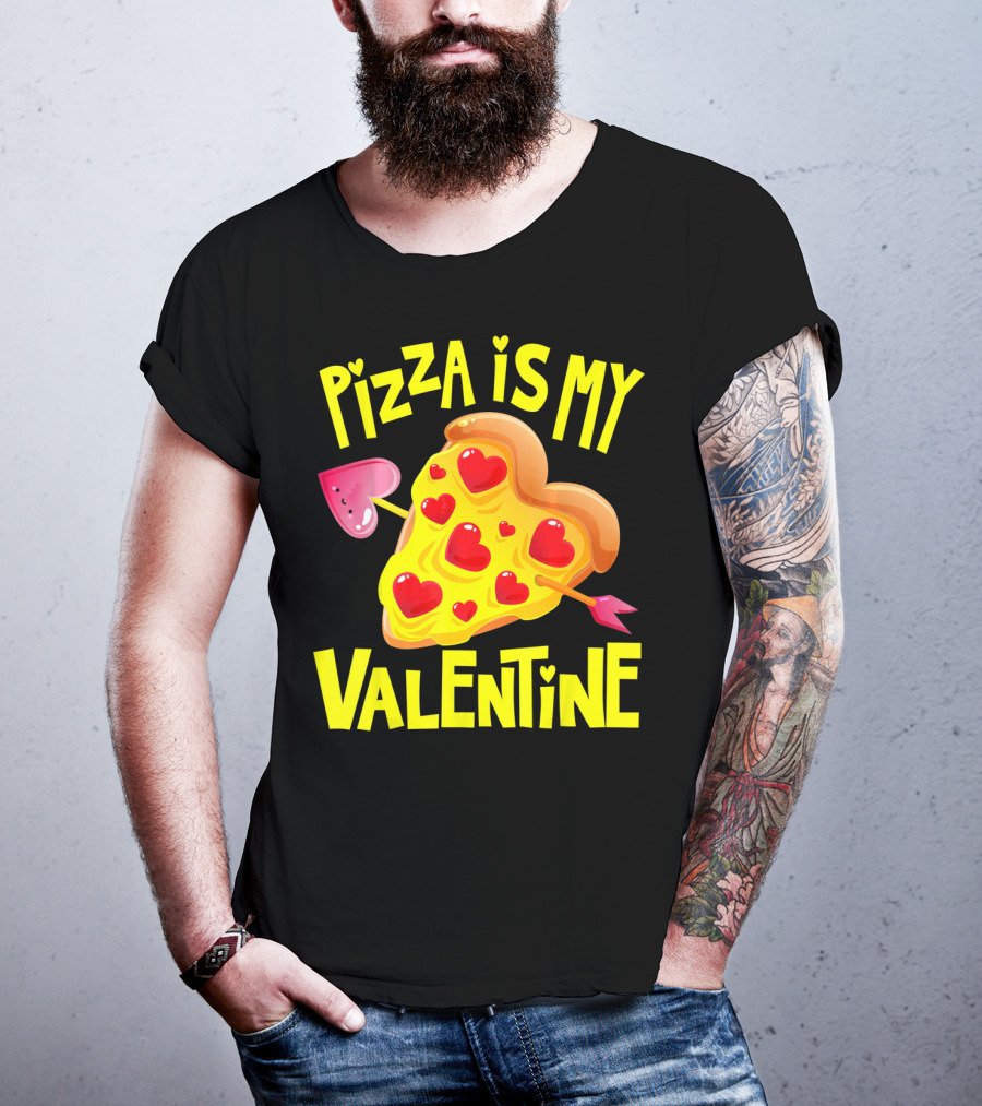 Valentine Pizza Love Hearts Arrow T-Shirt