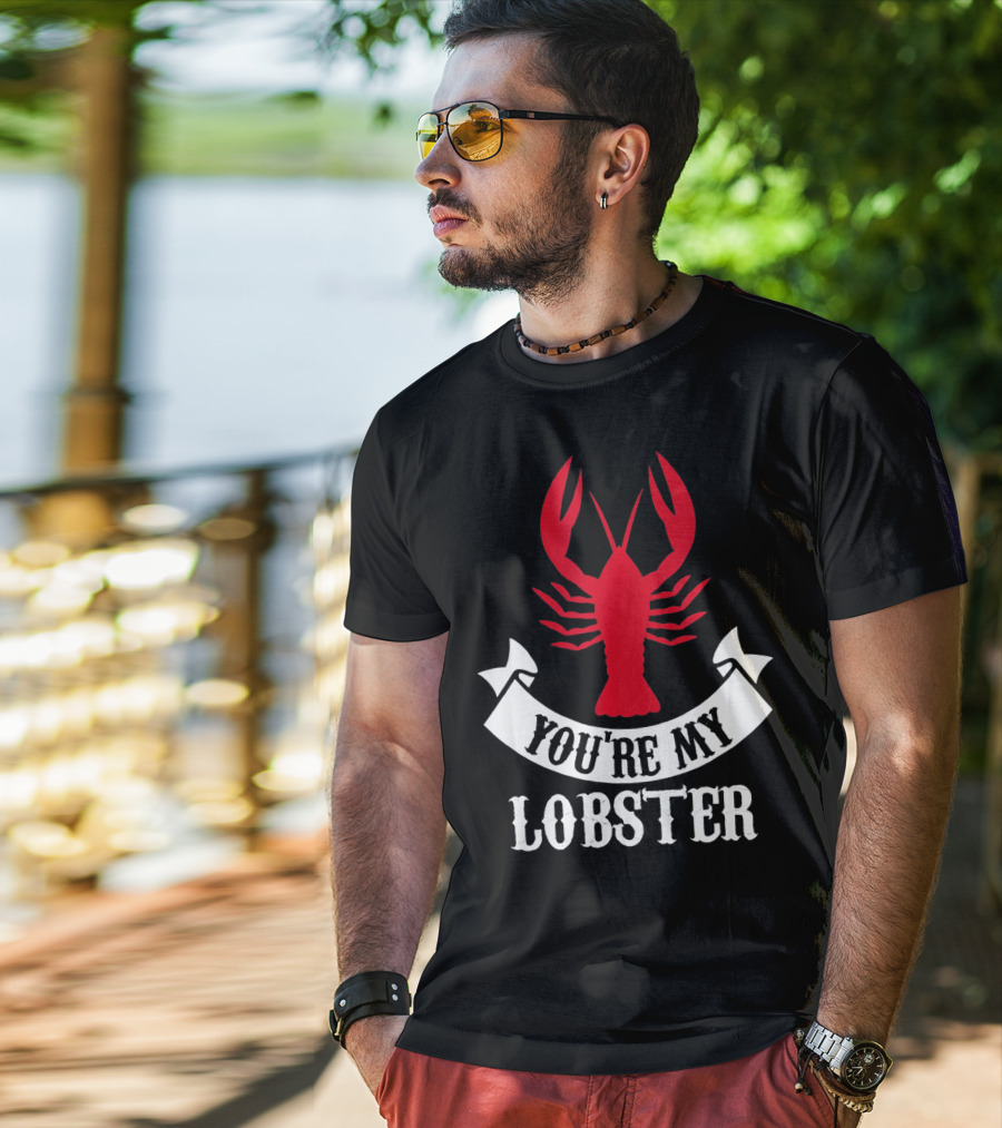Romantic Valentines You're My Lobster Red Lobster Image T-Shirt